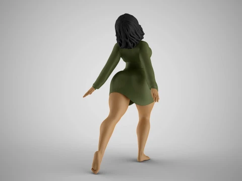 Girl Feeling Free 3D Print Model