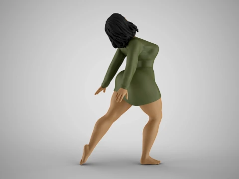 Girl Feeling Free 3D Print Model