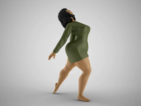 Girl Feeling Free 3D Print Model