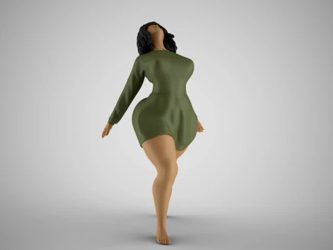Girl Feeling Free 3D Print Model