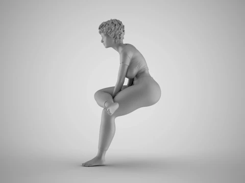Hands Between Girl Legs 3D Print Model