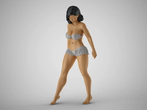 Girl Touching Water 3D Druckmodell
