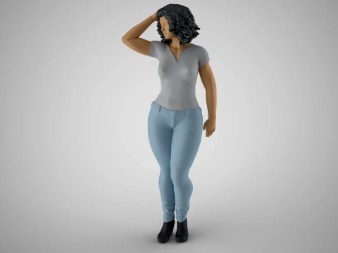 Woman City Mood 3Dプリントモデル