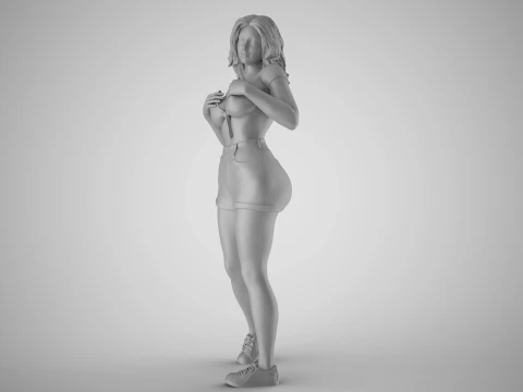 Petulant Young Woman 2 3D Print Model