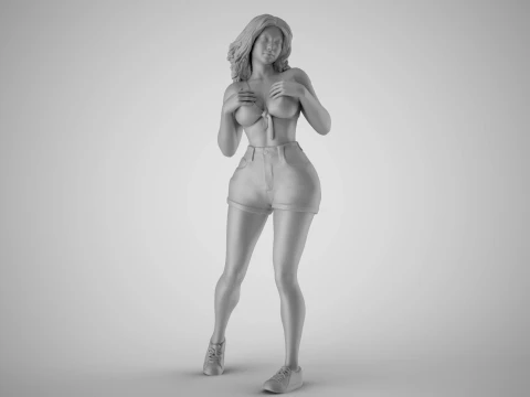 Petulant Young Woman 2 3D Print Model