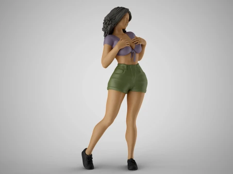 Petulant Young Woman 2 3D Print Model