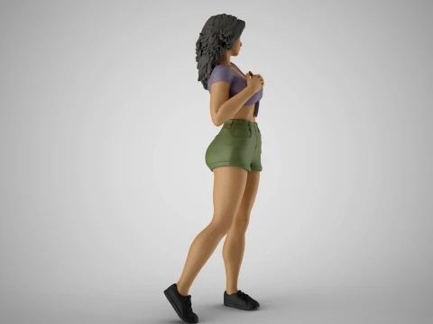 Petulant Young Woman 2 3D Print Model