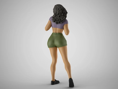 Petulant Young Woman 2 3D Print Model