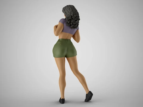 Petulant Young Woman 2 3D Print Model