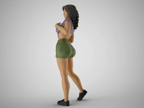 Petulant Young Woman 2 3D Print Model