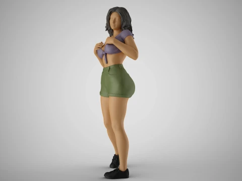 Petulant Young Woman 2 3D Print Model
