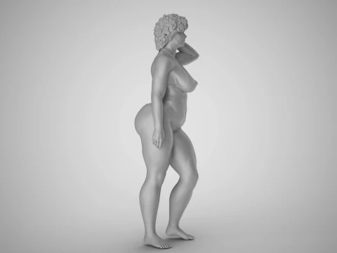 Old Lady 3D Print Model