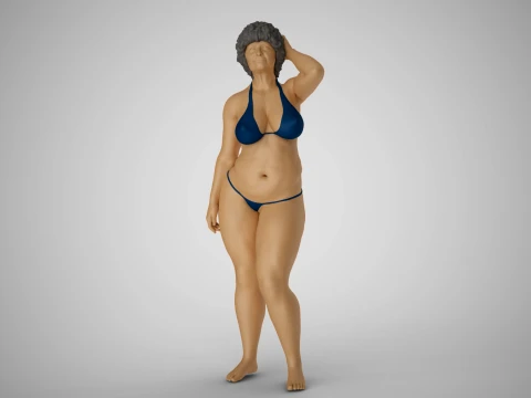 Old Lady 3D Print Model