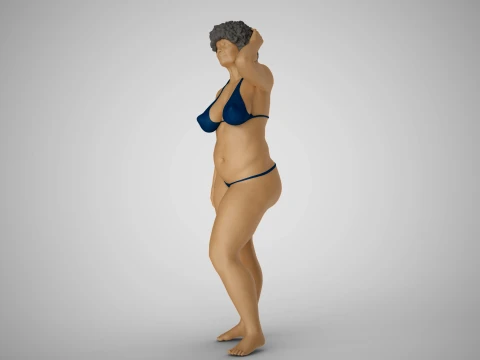 Old Lady 3D Print Model