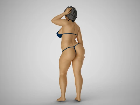 Old Lady 3D Print Model