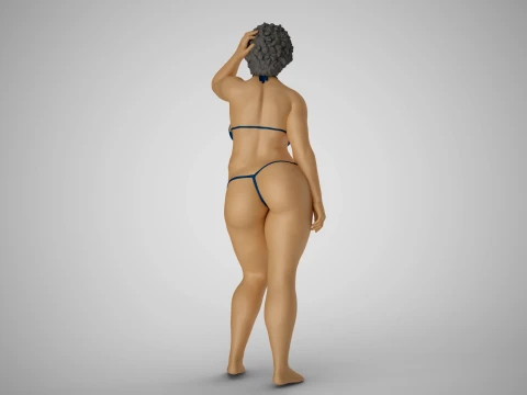 Old Lady 3D Print Model
