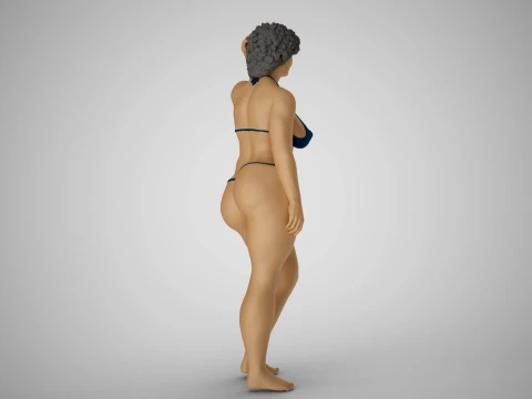 Old Lady 3D Print Model