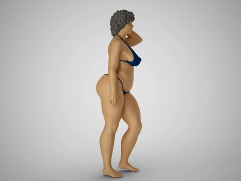 Old Lady 3D Print Model