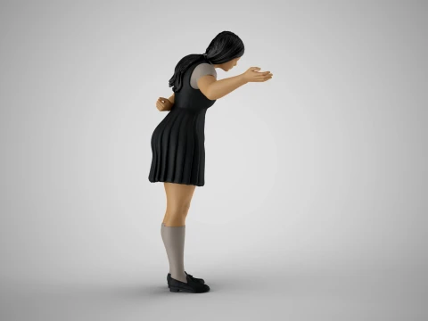 Woman inviting to Enter 3D Print Model