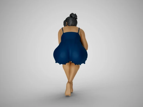 Lonely Beautiful Woman 3D Print Model