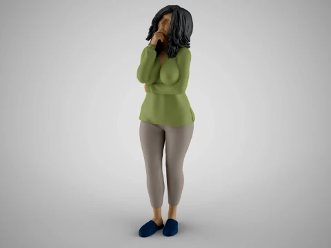 Evaluating Woman 3D Print Model
