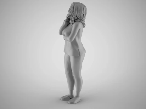 Evaluating Woman 3D Print Model