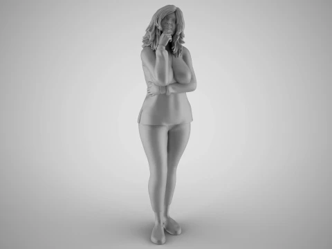 Evaluating Woman 3D Print Model