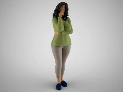 Evaluating Woman 3D Print Model