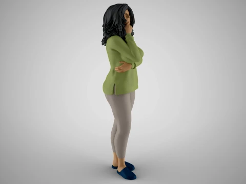 Evaluating Woman 3D Print Model