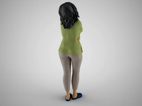 Evaluating Woman 3D Print Model