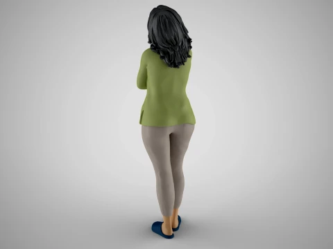 Evaluating Woman 3D Print Model