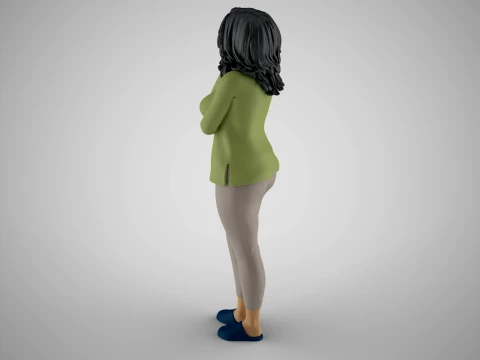 Evaluating Woman 3D Print Model