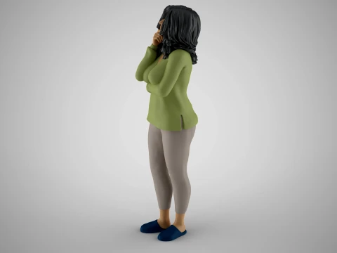Evaluating Woman 3D Print Model