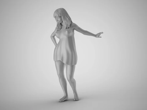 Reluctant Woman 3D Print Model