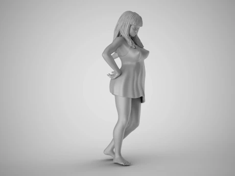 Reluctant Woman 3D Print Model