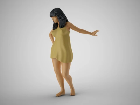 Reluctant Woman 3D Print Model