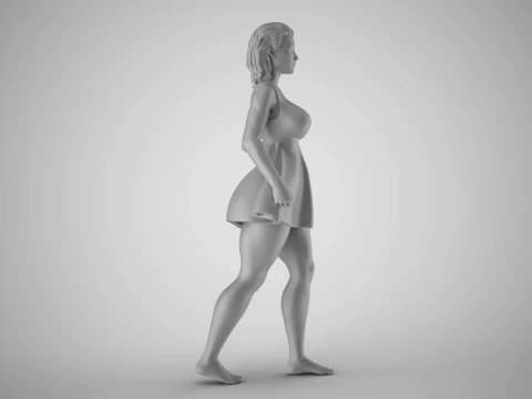 Plain Girl 3D Print Model
