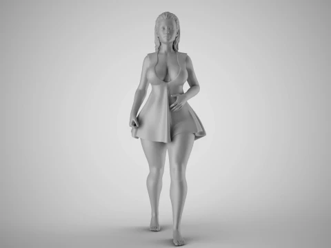 Plain Girl 3D Print Model