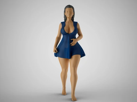 Plain Girl 3D Print Model
