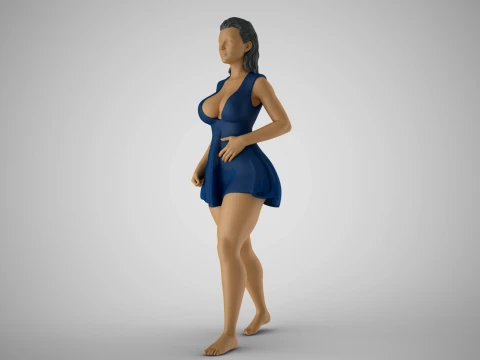 Plain Girl 3D Print Model