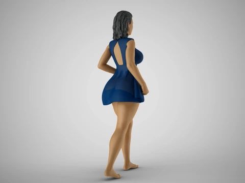 Plain Girl 3D Print Model