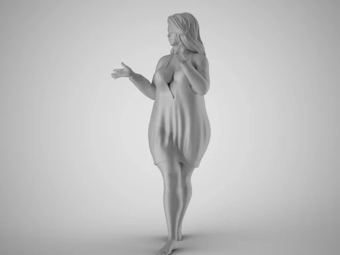 Plain Girl 3 3D Print Model