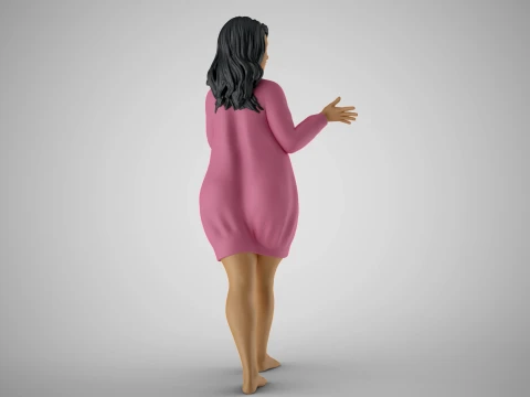 Plain Girl 3 3D Print Model