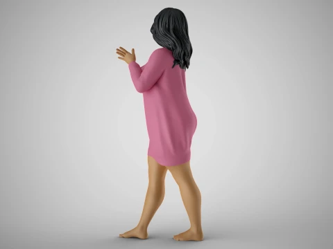 Plain Girl 3 3D Print Model