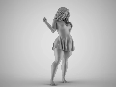Plain Girl 4 3D Print Model