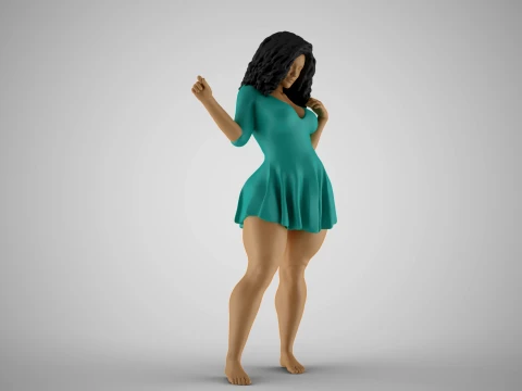 Plain Girl 4 3D Print Model