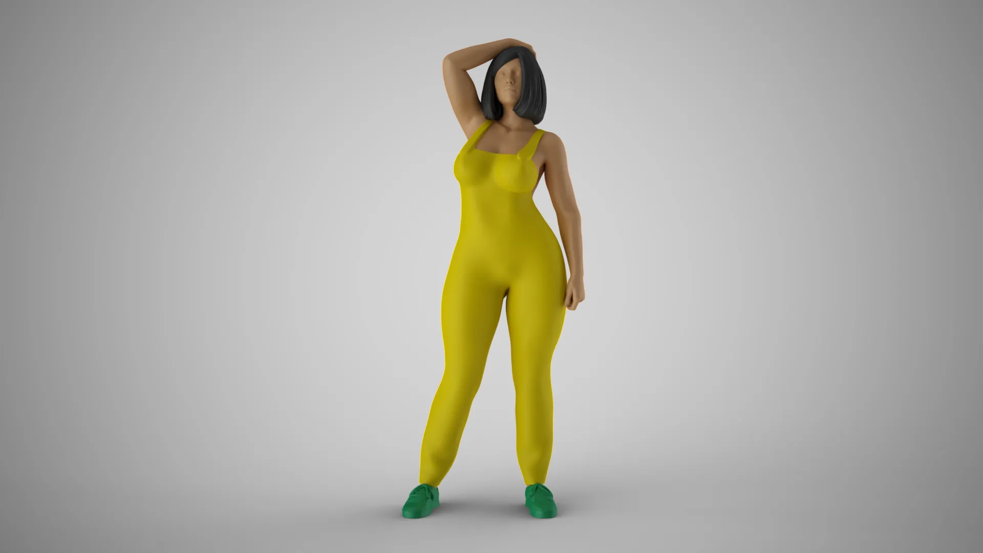 Plain Girl 5 3D Print Model .c4d .max .obj .3ds .fbx .stl .blend 