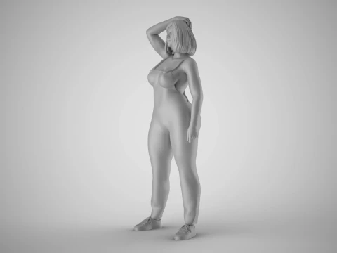 Plain Girl 5 3D Print Model