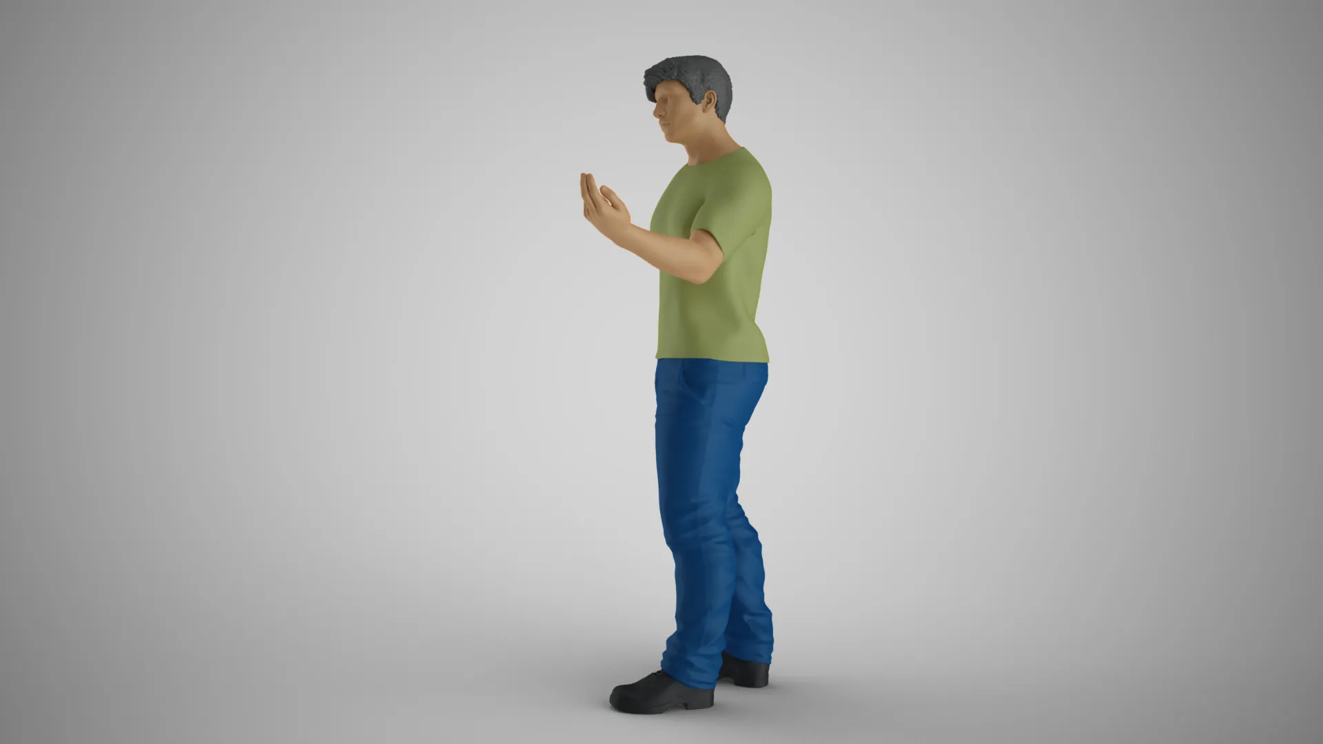 Man Hand Beckoning 3D Print Model .c4d .max .obj .3ds .fbx .stl .blend 