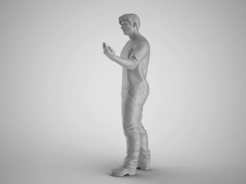 Man Hand Beckoning 3D Print Model